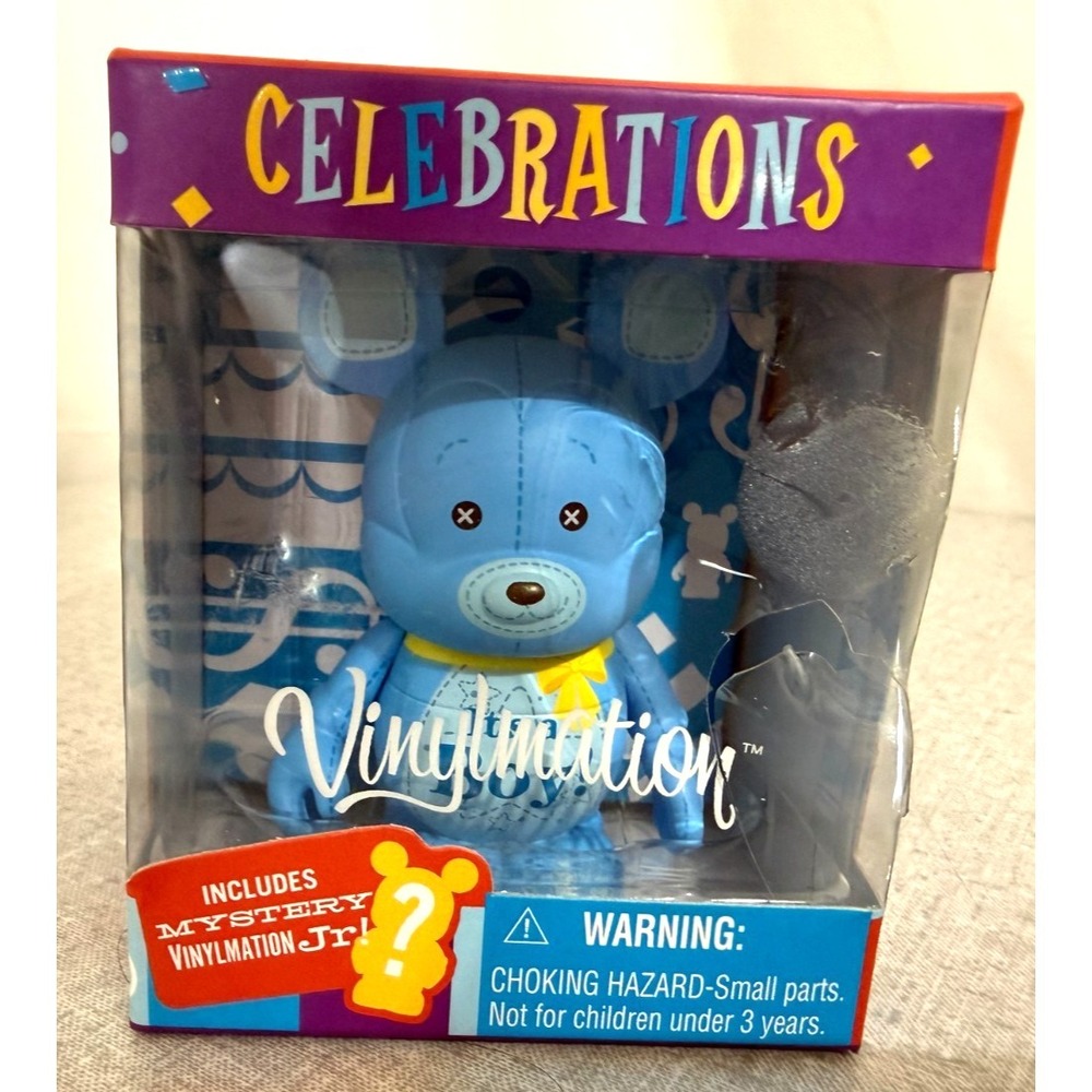 Disney Celebrations It's A Boy 3" Vinylmation Figure + Mystery Jr. 1/2" Figure